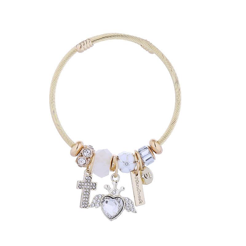Religious Belief,Cross,Angel's Wing,Adjustable Titanium Alloy Handmade Bracelet Luxury Gift Exquisite Gift Handmade,Desigh-Charm,Waterproof,Non- 个SKI Tarish,Adjustable,Premium,Factory Price,Wholesale,Super Trendy Fashion Gifts Daily Dressing OOTD