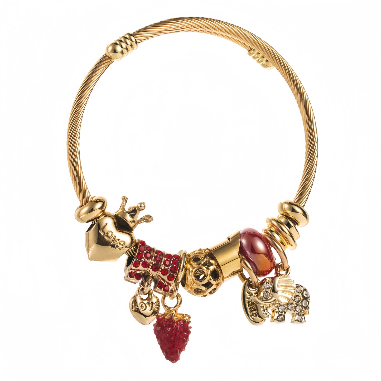 "Wanna take you one more bit sweety"Strawberry Cherry Bracelets