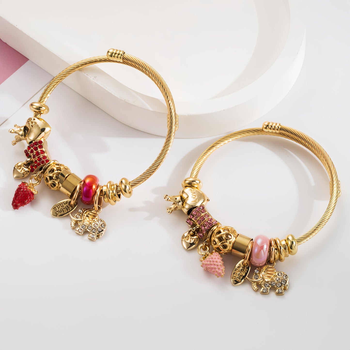 "Wanna take you one more bit sweety"Strawberry Cherry Bracelets