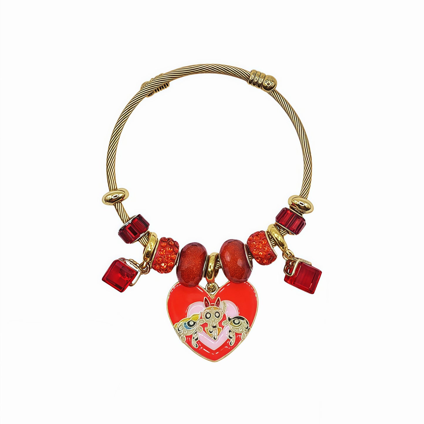 Powerpuff Girls - Themed Charm Rose Gold-plated Bracelet: Unleash Your Inner Heroine Intro