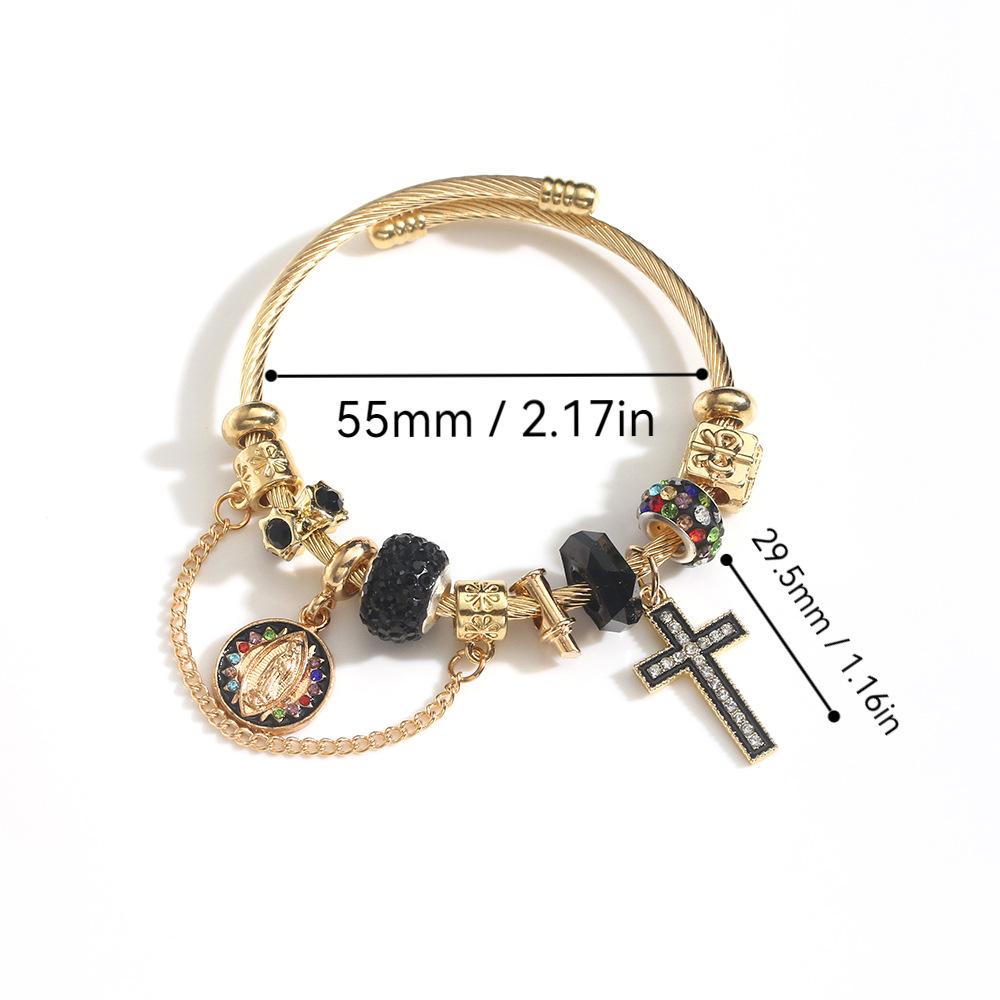 Religious Bracelets Devout Faith Christian Bible The Cross Jesus and Mary
