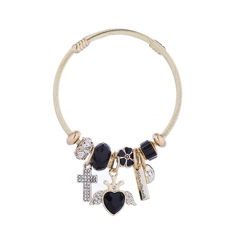 Religious Belief,Cross,Angel's Wing,Adjustable Titanium Alloy Handmade Bracelet Luxury Gift Exquisite Gift Handmade,Desigh-Charm,Waterproof,Non- 个SKI Tarish,Adjustable,Premium,Factory Price,Wholesale,Super Trendy Fashion Gifts Daily Dressing OOTD