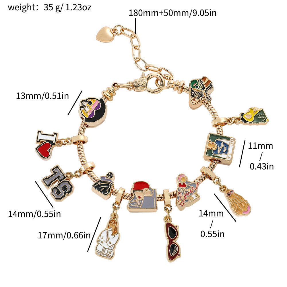 Taylor Swift Inspired Charm Bracelet: A Melodic Tribute