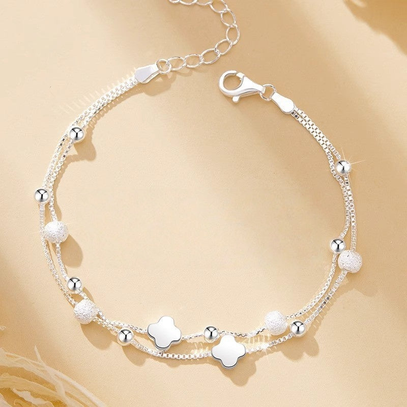 Lucky Leaf Clover Gold Plating Adjustable Bracelets
