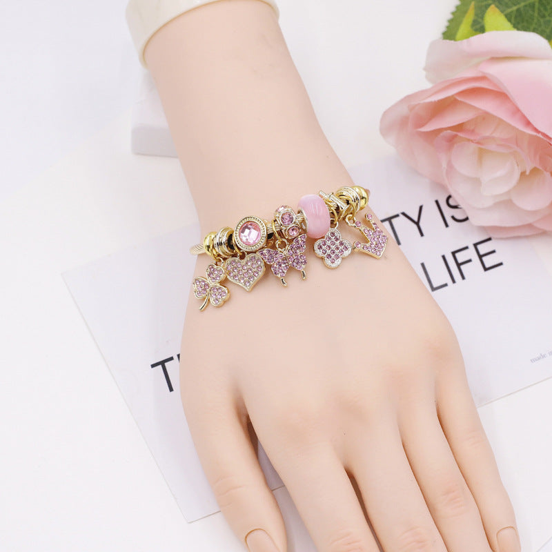 Lucky Leaf Clover Gold Plating Adjustable Bracelets