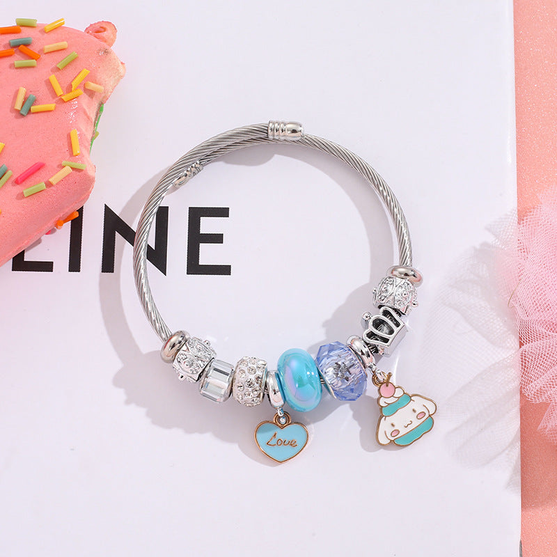 Cinnamoroll Silver-plated Adjustable Gold Plating Bracelets Worry Stone
