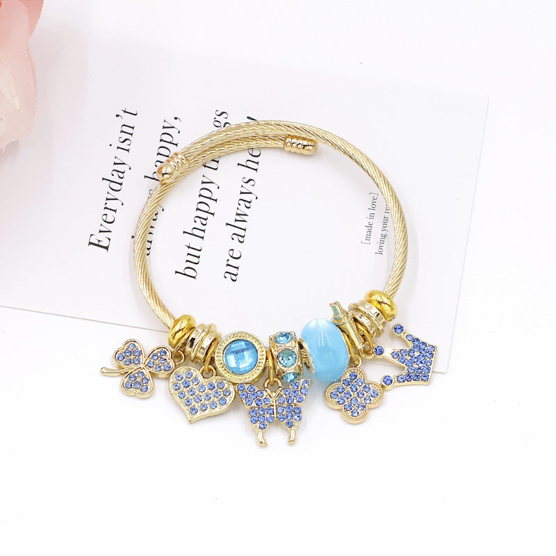 Lucky Leaf Clover Gold Plating Adjustable Bracelets