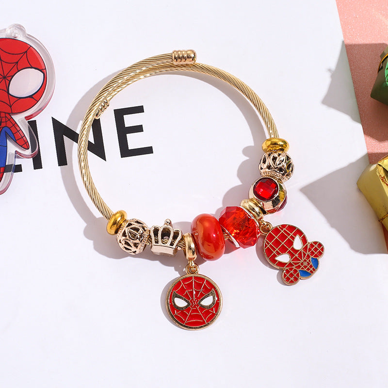 Spider Man - Themed Charm Bracelet: Web of Heroic Style