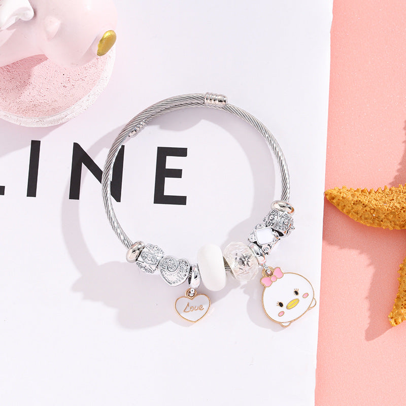 Couple Bracelets: Adorable Donald & Daisy Duck