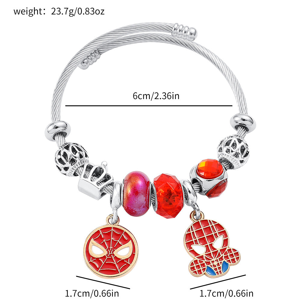 Spider Man - Themed Charm Bracelet: Web of Heroic Style