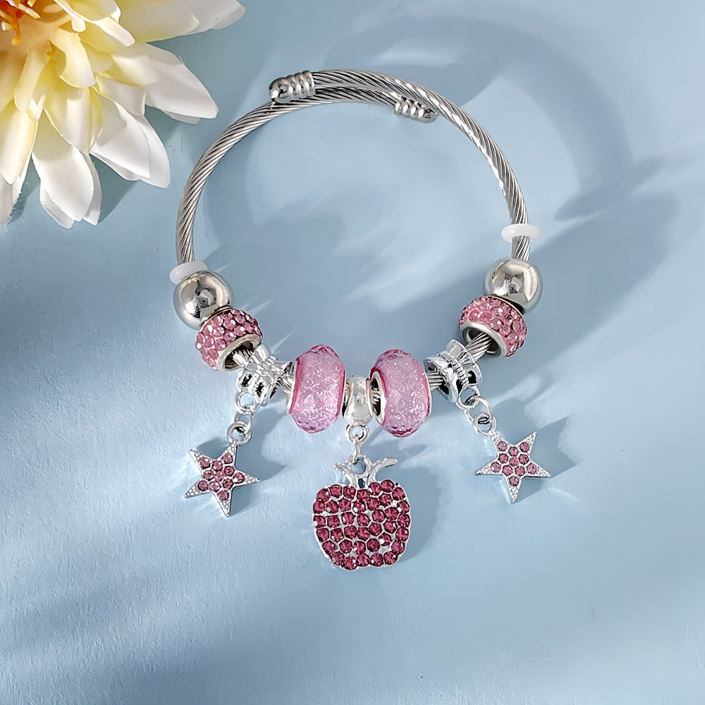 "Wanna take you one more bit sweety"Strawberry Cherry Bracelets