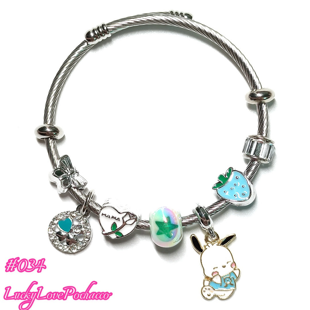 100 Styles Handmade Charm  Bracelet Titanium Alloy  waterproof and non tarnish 【BUY 2, 20%OFF；3，30%off 】【over 40$，freeshipping】