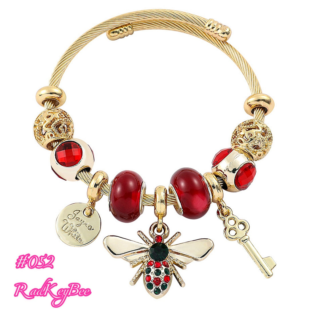 100 Styles Handmade Charm  Bracelet Titanium Alloy  waterproof and non tarnish 【BUY 2, 20%OFF；3，30%off 】【over 40$，freeshipping】