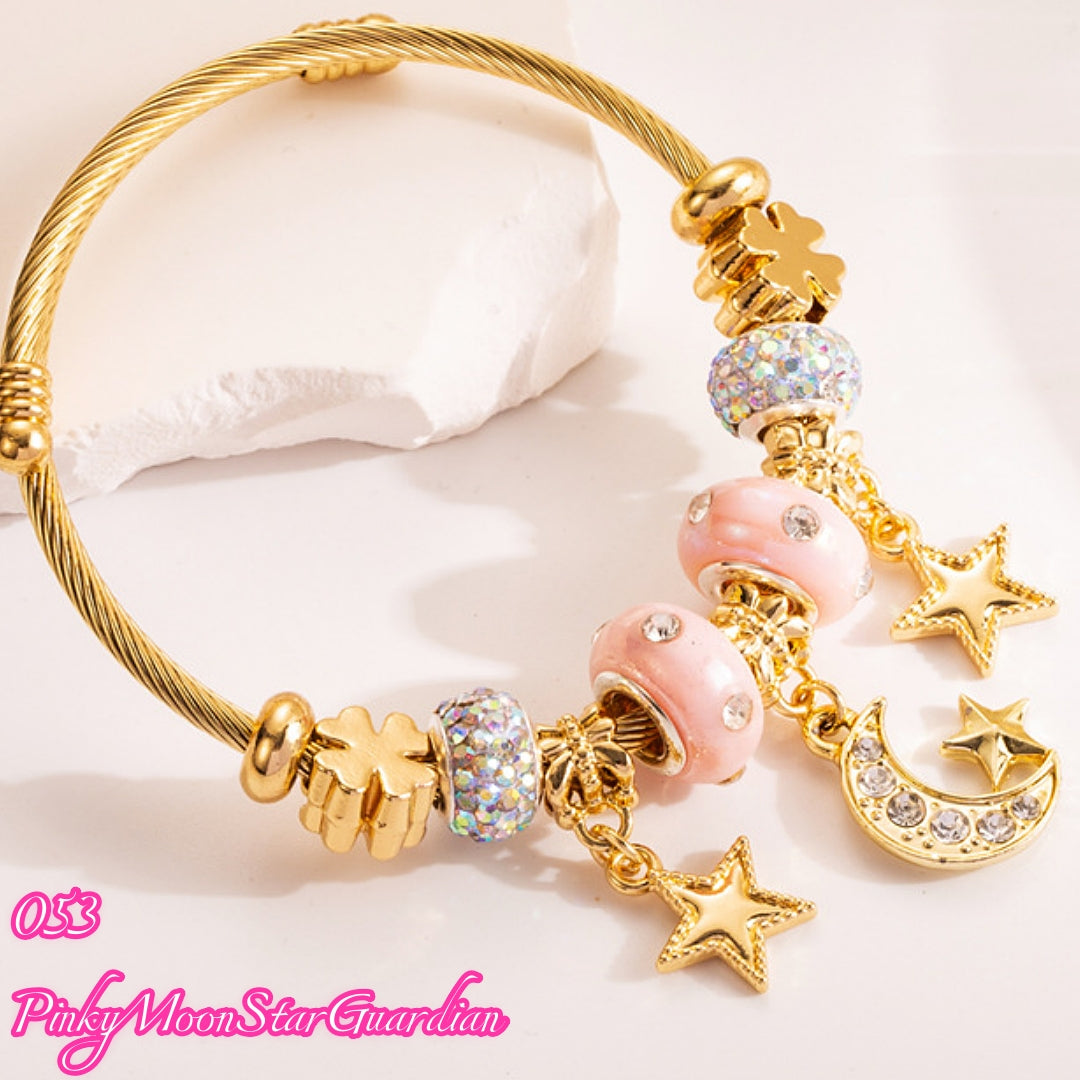 100 Styles Handmade Charm  Bracelet Titanium Alloy  waterproof and non tarnish 【BUY 2, 20%OFF；3，30%off 】【over 40$，freeshipping】