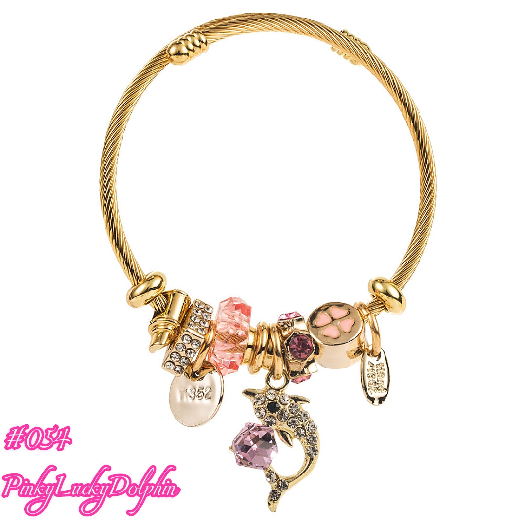 100 Styles Handmade Charm  Bracelet Titanium Alloy  waterproof and non tarnish 【BUY 2, 20%OFF；3，30%off 】【over 40$，freeshipping】