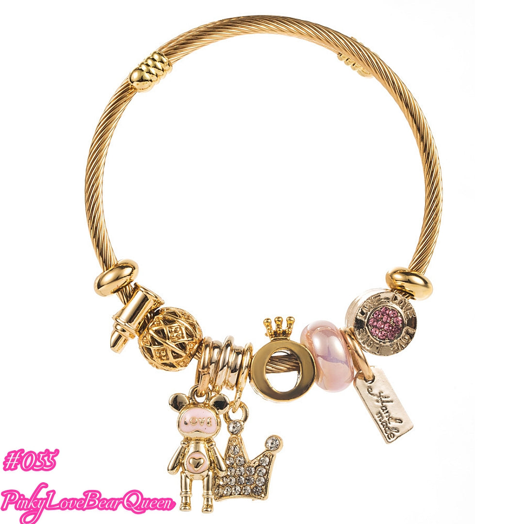 100 Styles Handmade Charm  Bracelet Titanium Alloy  waterproof and non tarnish 【BUY 2, 20%OFF；3，30%off 】【over 40$，freeshipping】