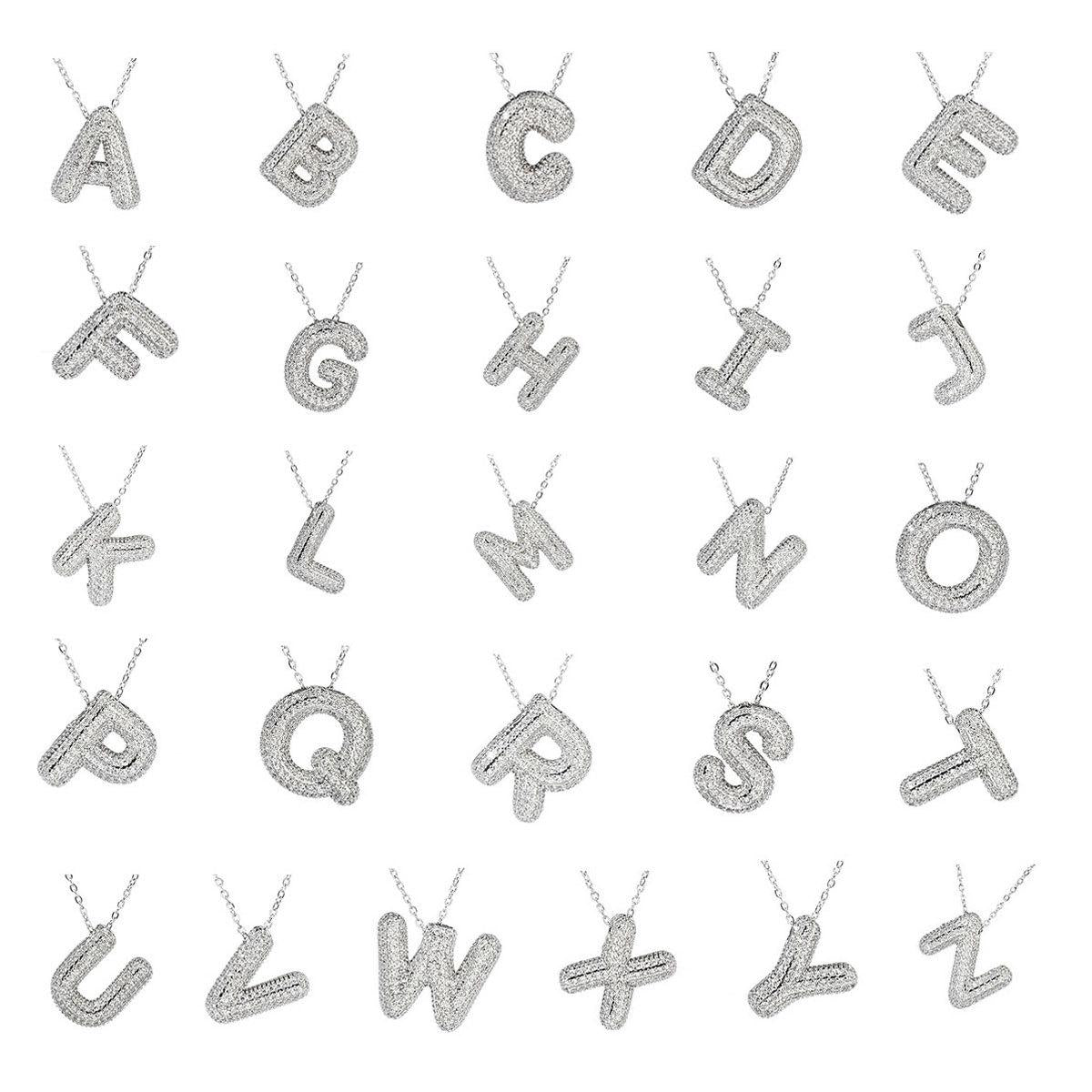 Fashion Alphabet Detail Pendant Necklace for Women & Girls - Rhinestone Decor, Trendy All-Match Jewelry for Back To School, Fall, Christmas, and More