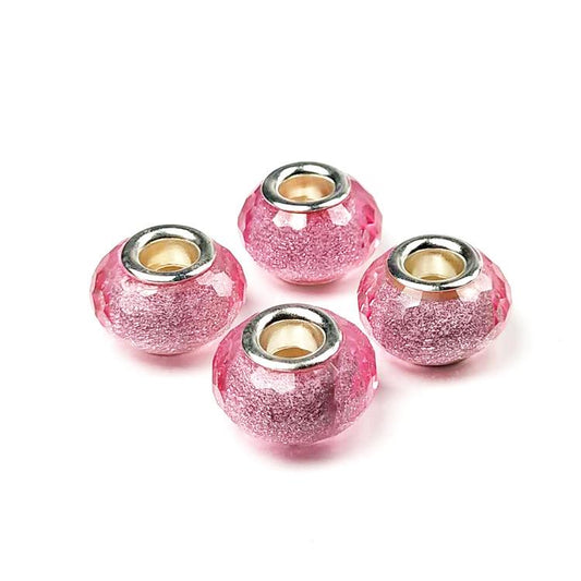 14mm Cut Sparkling Beads Surface Fine Sparkling Color Powder Large Hole Bead Bracelet Bead DIY Loose Bead Bead Accessories