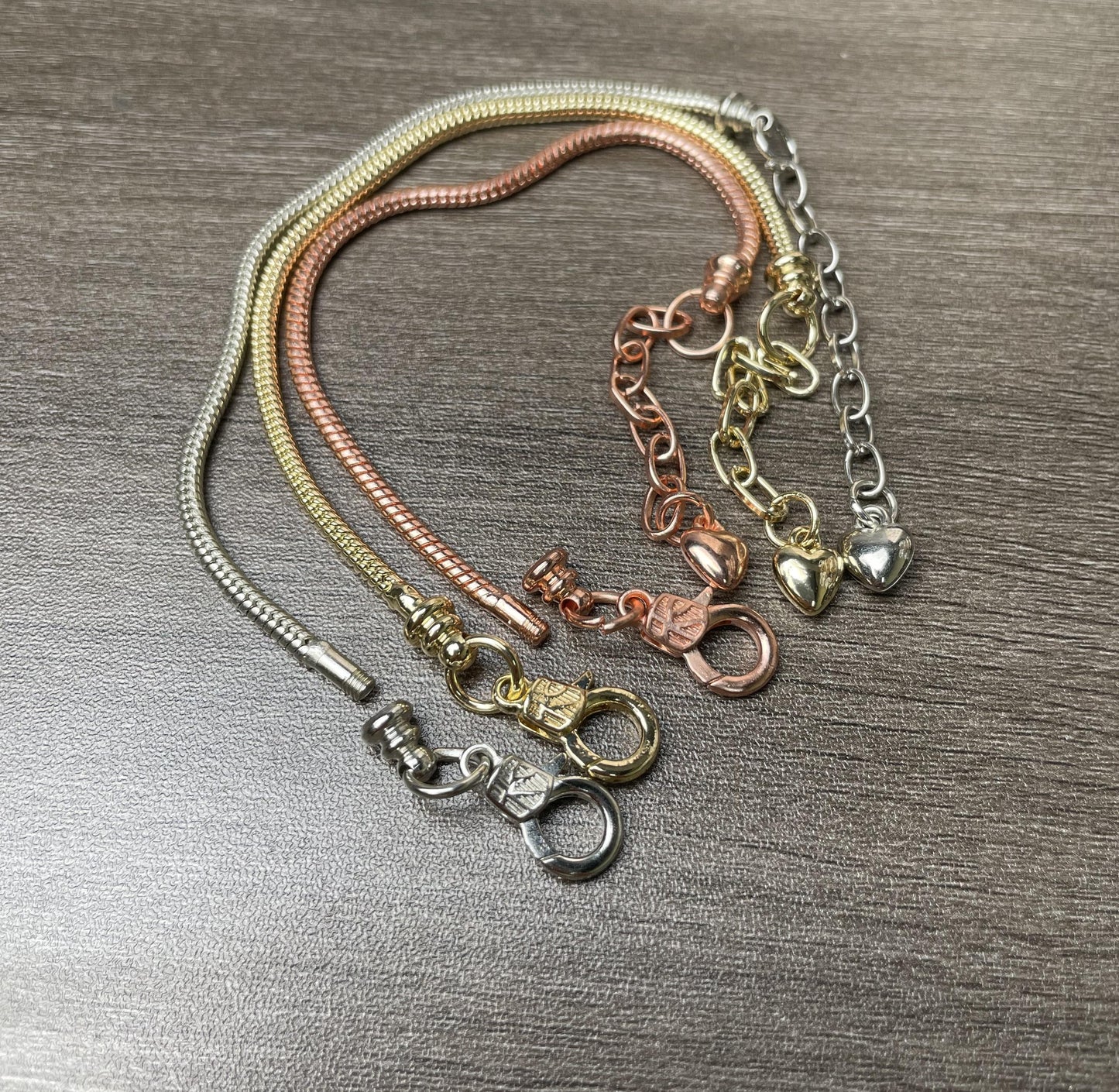 DIY Snake Chain Bracelets with Lobster Clasps Fashionable Multilayered Bangles for Adults Adjustable Jewelry Making