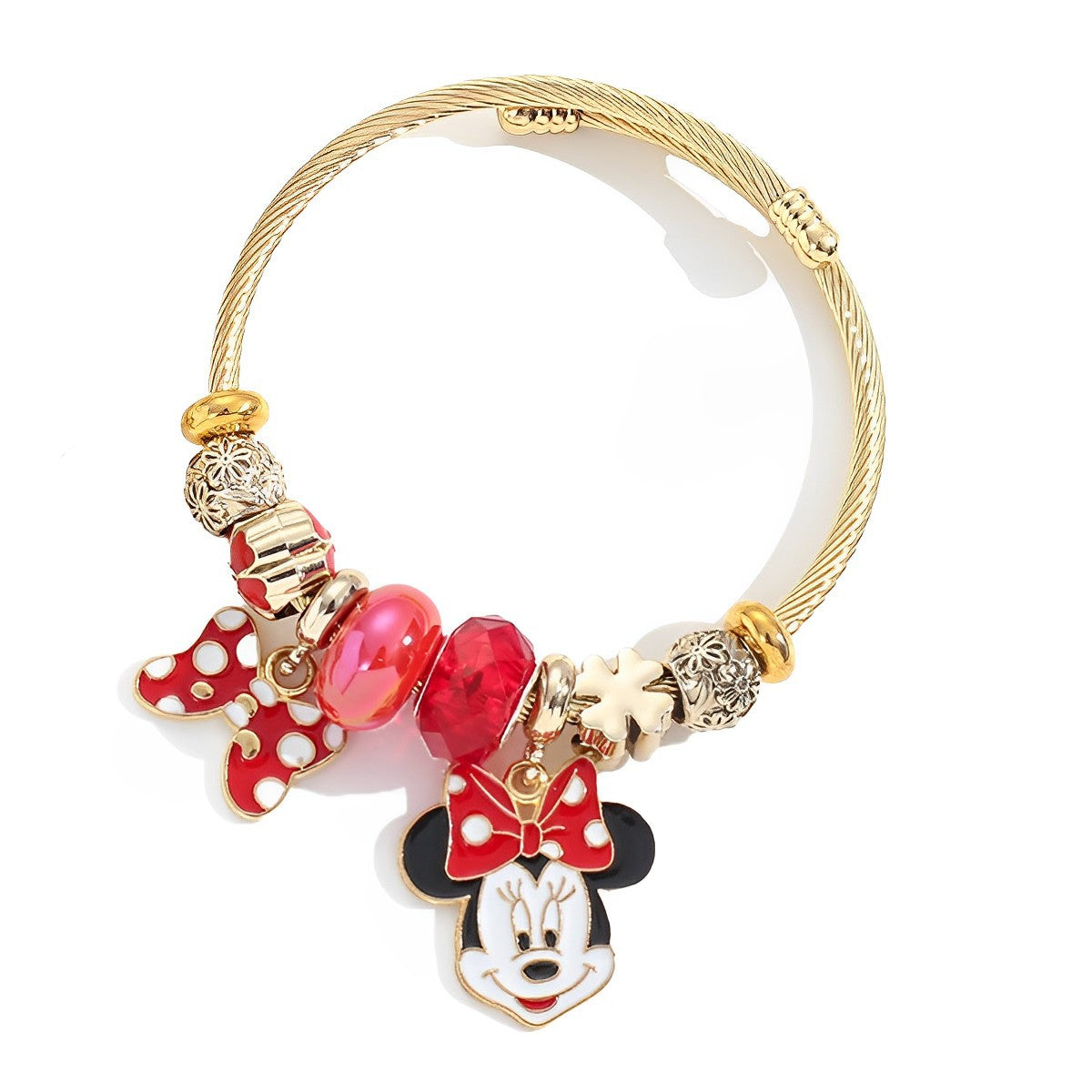 Minnie Mouse - Inspired Charm Bracelet: A Dash of Disney Glamour