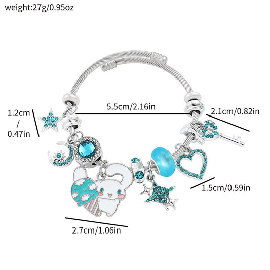 Cinnamoroll Silver-plated Adjustable Gold Plating Bracelets Worry Stone