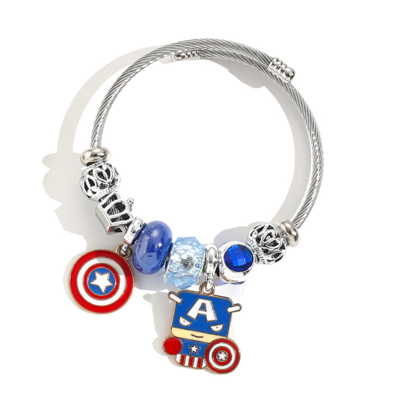 Captain America - Themed Charm Bracelet: Shield of Style