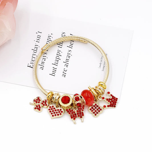 Lucky Leaf Clover Gold Plating Adjustable Bracelets