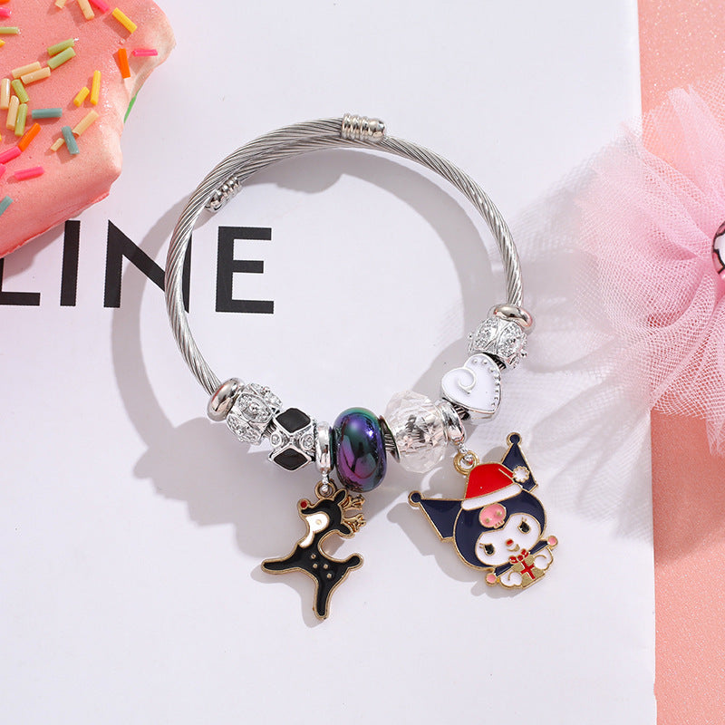 Sanrio Kuromi & Reindeer Charm  silver/gold plated bracelets multi-style