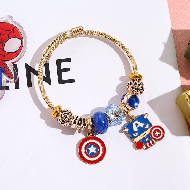 Captain America - Themed Charm Bracelet: Shield of Style
