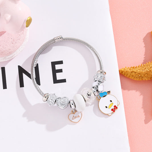 Couple Bracelets: Adorable Donald & Daisy Duck