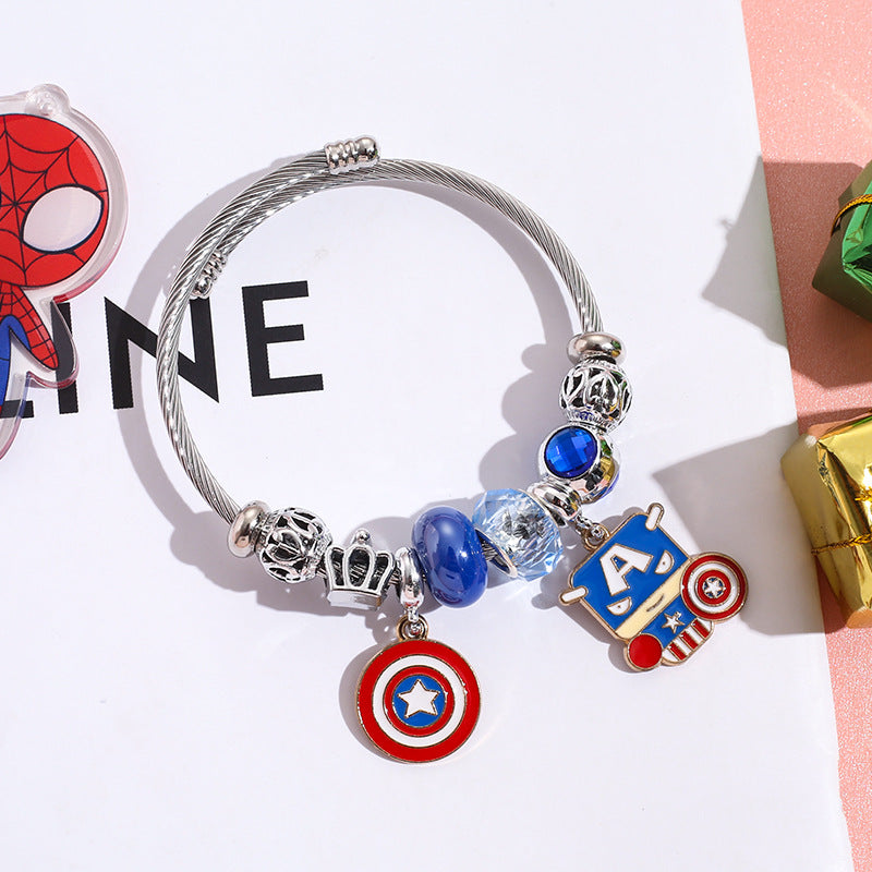 Captain America - Themed Charm Bracelet: Shield of Style
