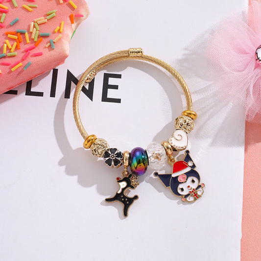 Sanrio Kuromi & Reindeer Charm  silver/gold plated bracelets multi-style