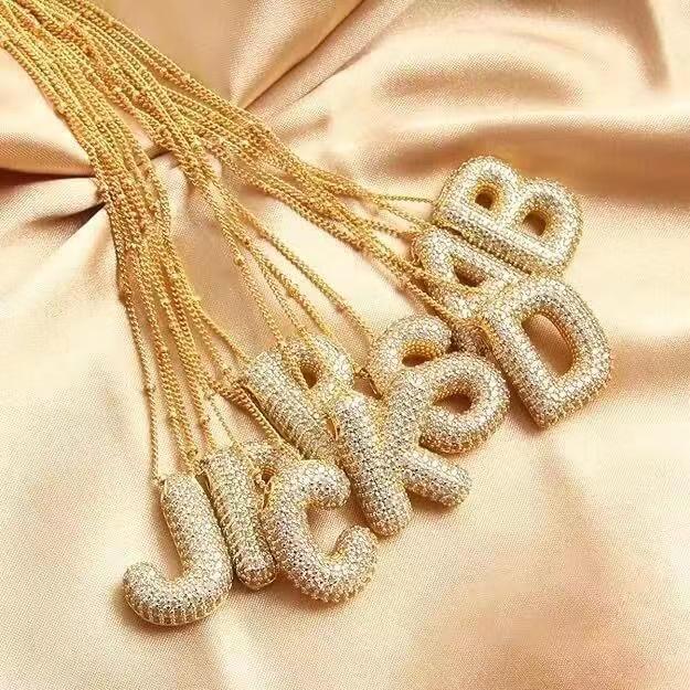 Fashion Alphabet Detail Pendant Necklace for Women & Girls - Rhinestone Decor, Trendy All-Match Jewelry for Back To School, Fall, Christmas, and More