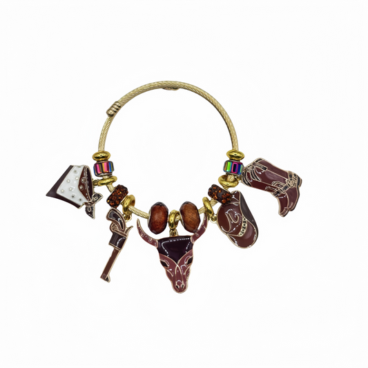 Western Cowboy - Themed Charm Bracelet: Ride into the Wild West
