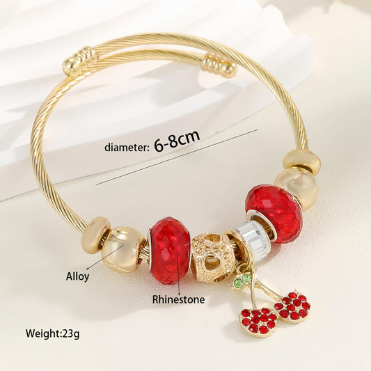 "Wanna take you one more bit sweety"Strawberry Cherry Bracelets