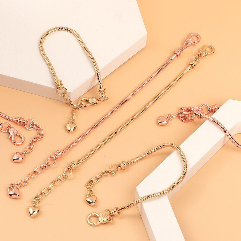 DIY Snake Chain Bracelets with Lobster Clasps Fashionable Multilayered Bangles for Adults Adjustable Jewelry Making