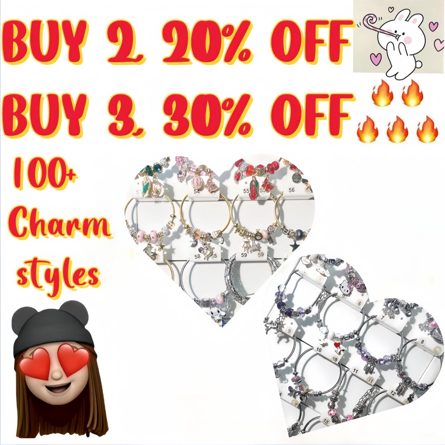 100 Styles Handmade Charm  Bracelet Titanium Alloy  waterproof and non tarnish 【BUY 2, 20%OFF；3，30%off 】【over 40$，freeshipping】